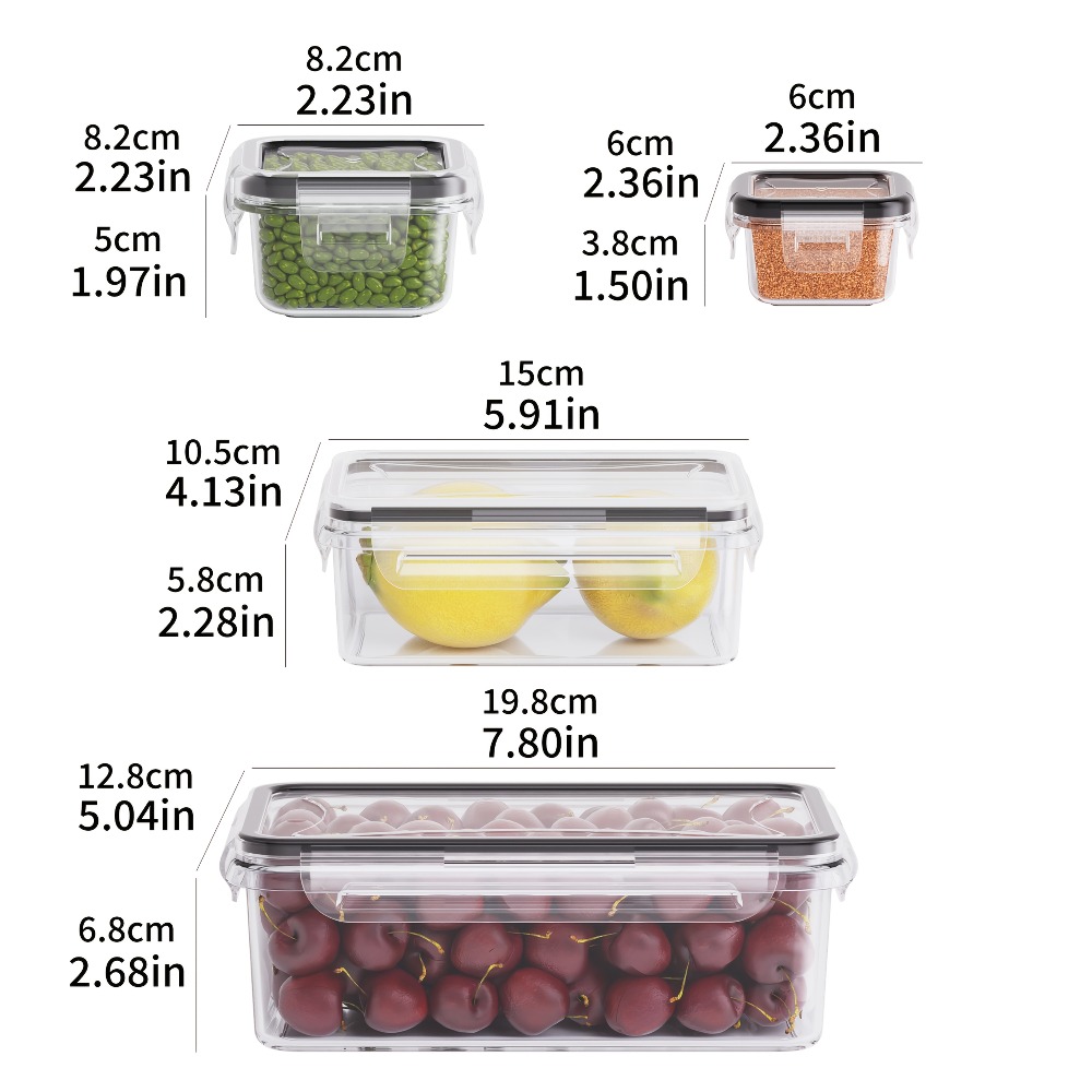 Set BPA-Free Airtight Food Con - Food Storage Jars Plastic 评论和价格