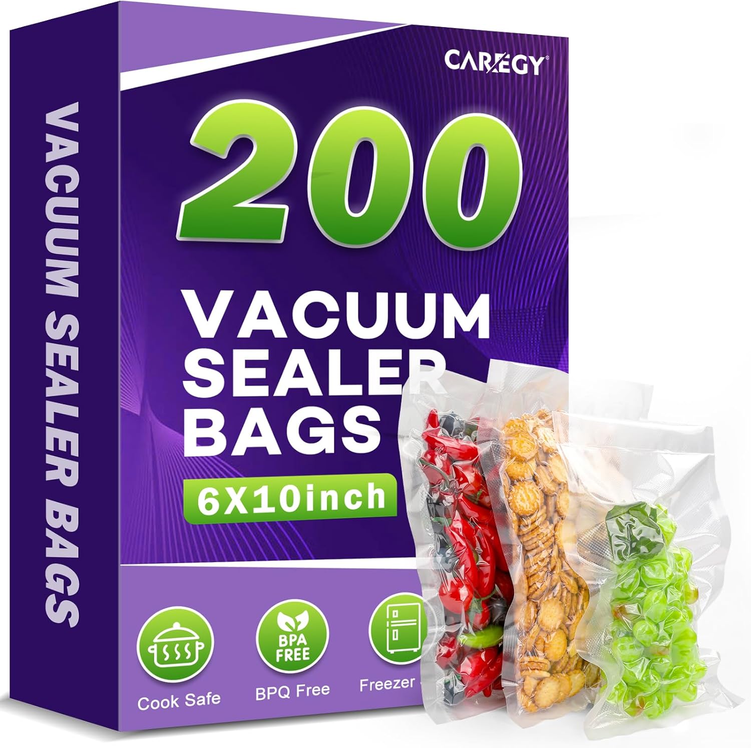 200 Vacuum Sealer Bags 6x10in  - Food Storage Roll Bags 评论和价格