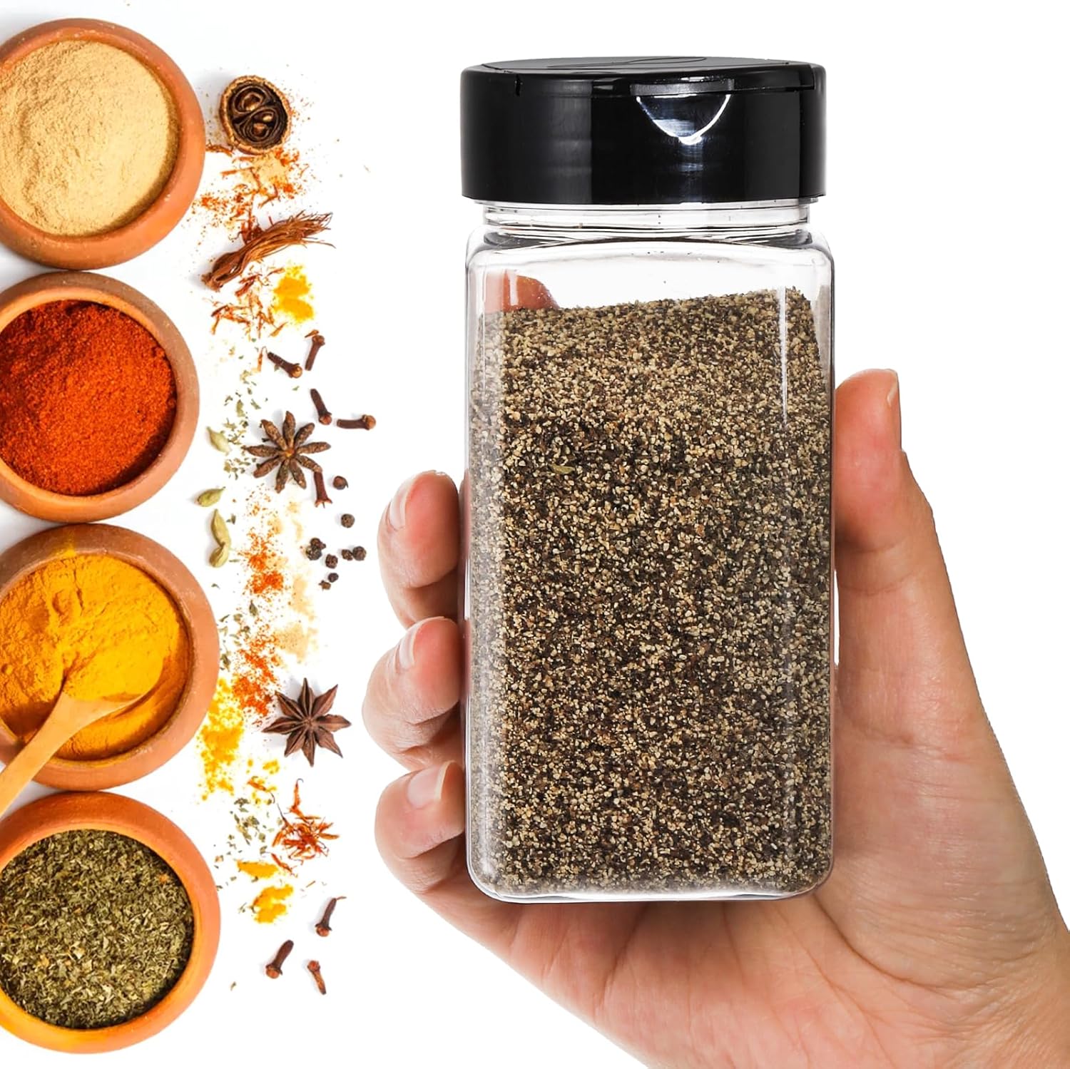 Square Large Plastic Spice Jar - Food Storage Jars Plastic 评论和价格