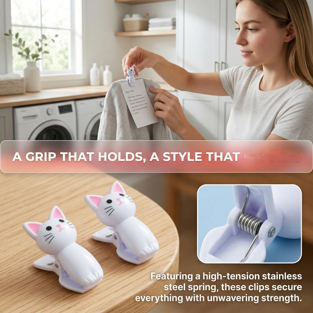 Cute Cat Shaped Bag Clips Reus - Food Storage Reusable Bags 评论和价格