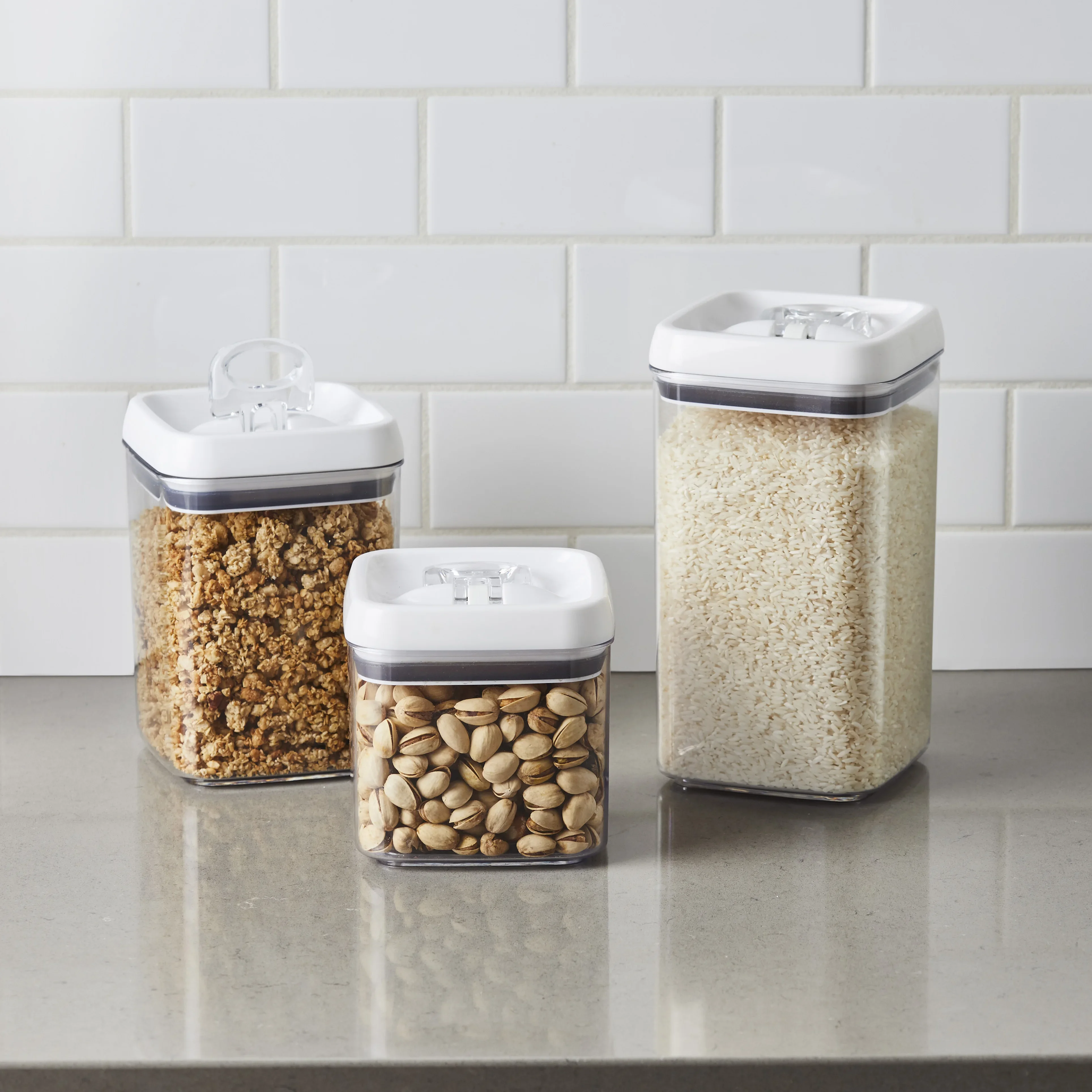 Canister Pack of 3, Flip-Tite® - Food Storage Pantry 评论和价格
