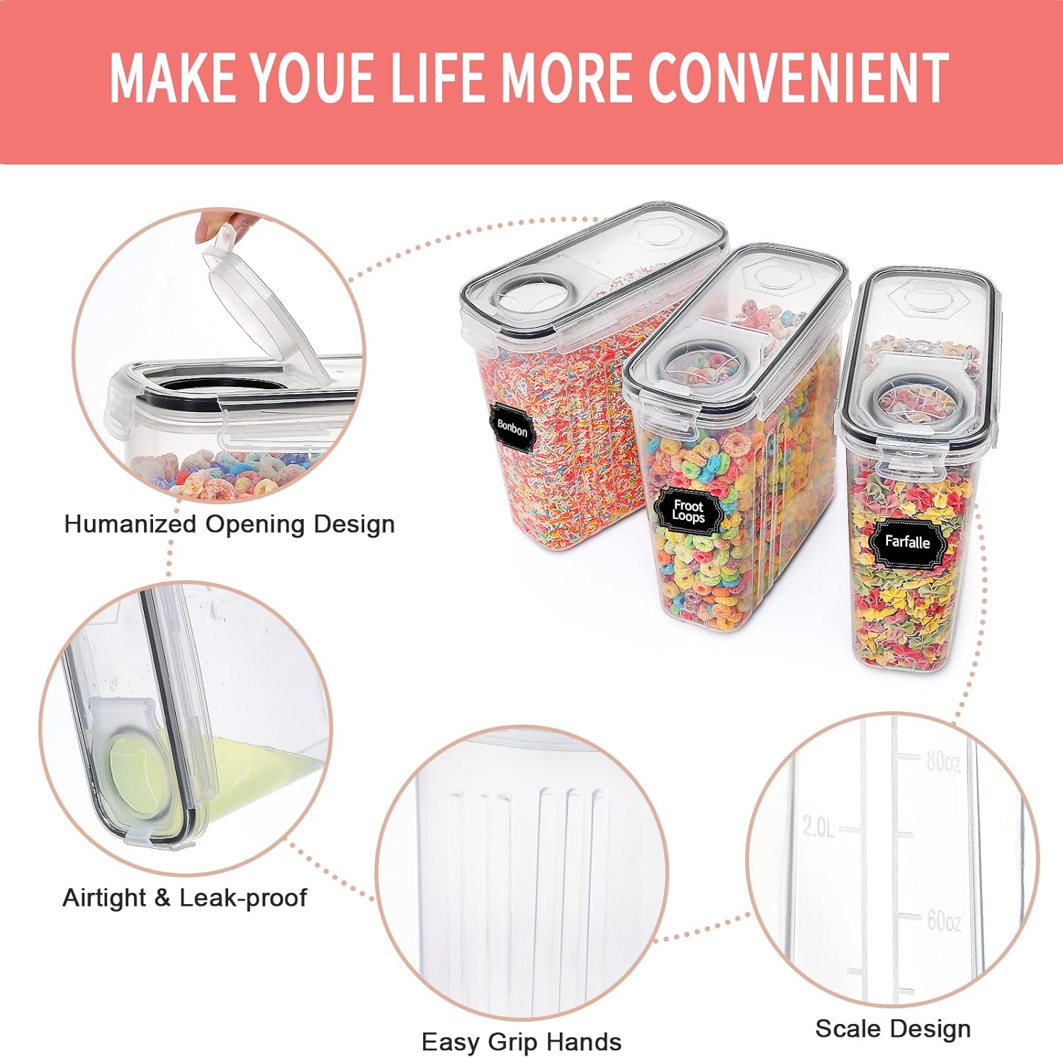 8-Piece Airtight Food Storage  - Food Storage Pantry 评论和价格