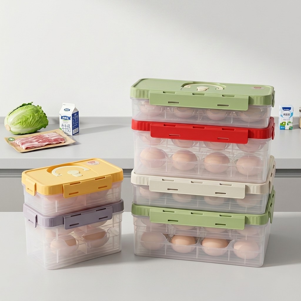 Stackable Egg Storage Box Refr - Food Storage Plastic Boxes 评论和价格