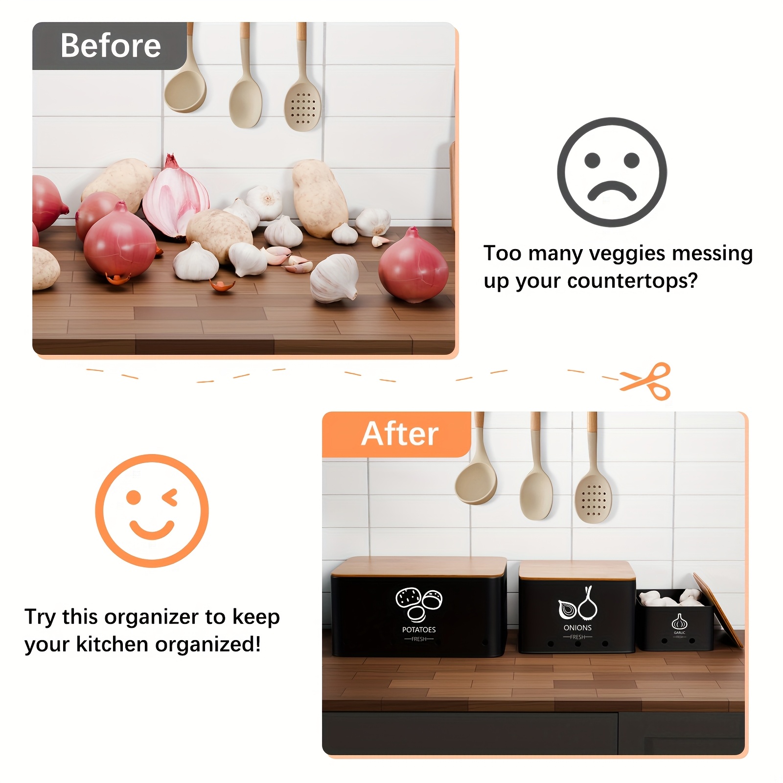 3pcs Vegetable Storage Box, Po - Food Storage Without Pantry 评论和价格