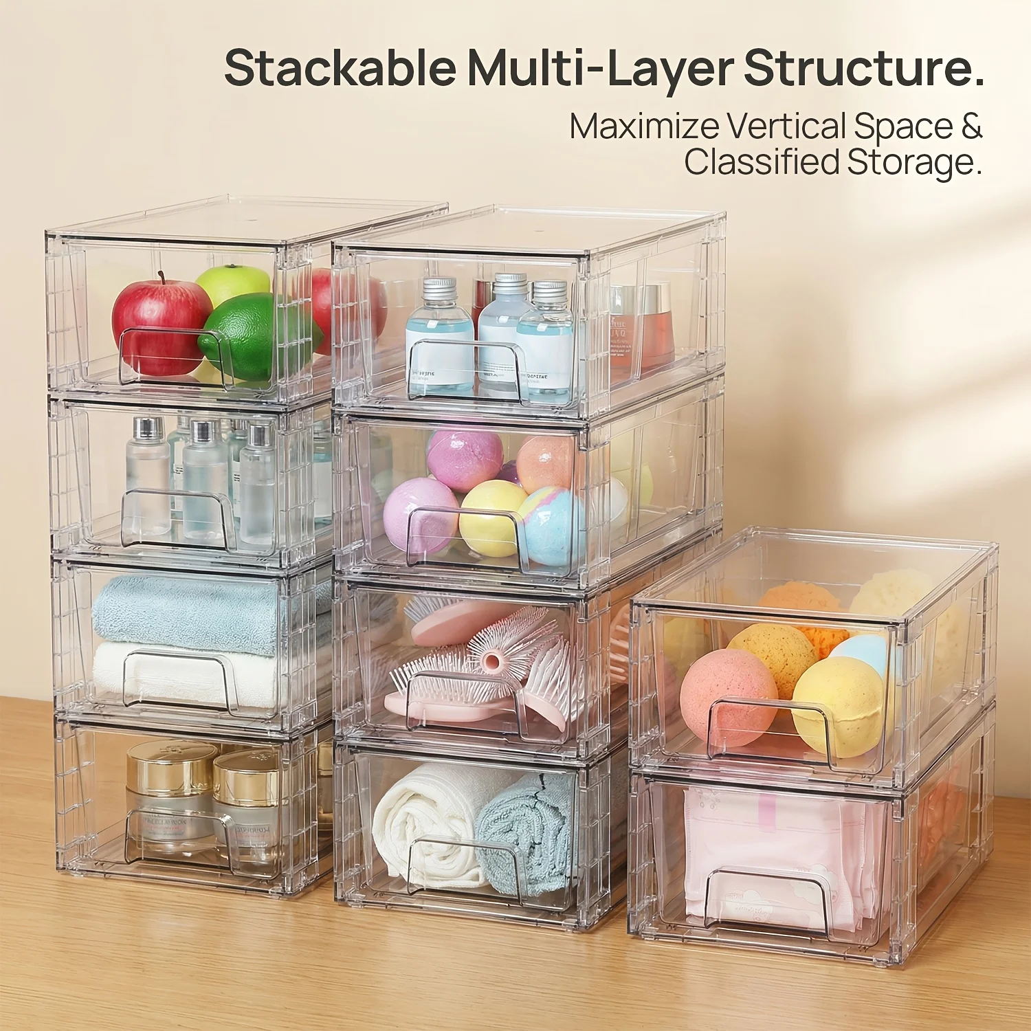 4/6/8/10 Pack Clear Acrylic Fo - Food Storage Without Pantry 评论和价格