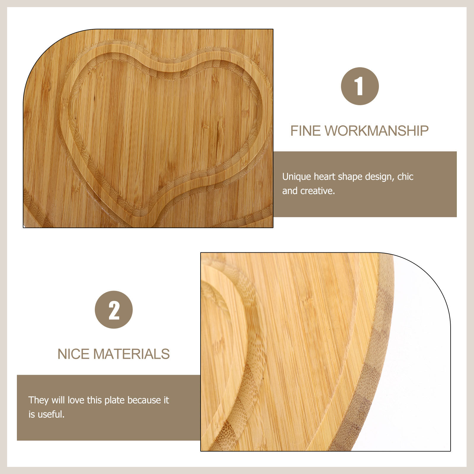 Heart Shape Reusable Bamboo Se - Food Storage Practices 评论和价格