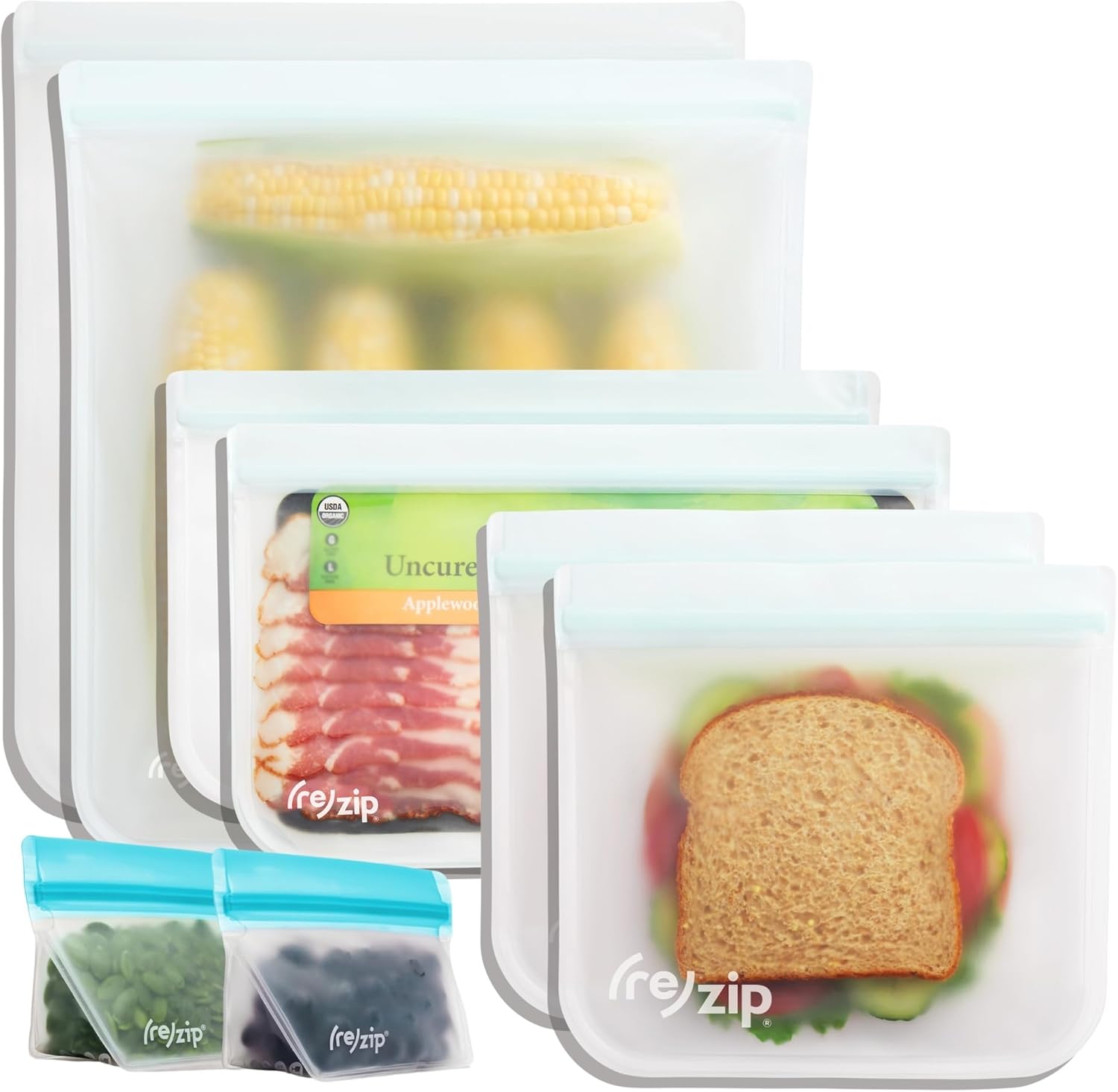 (re) zip 8-piece Reusable Food - Food Storage Reusable Bags 评论和价格