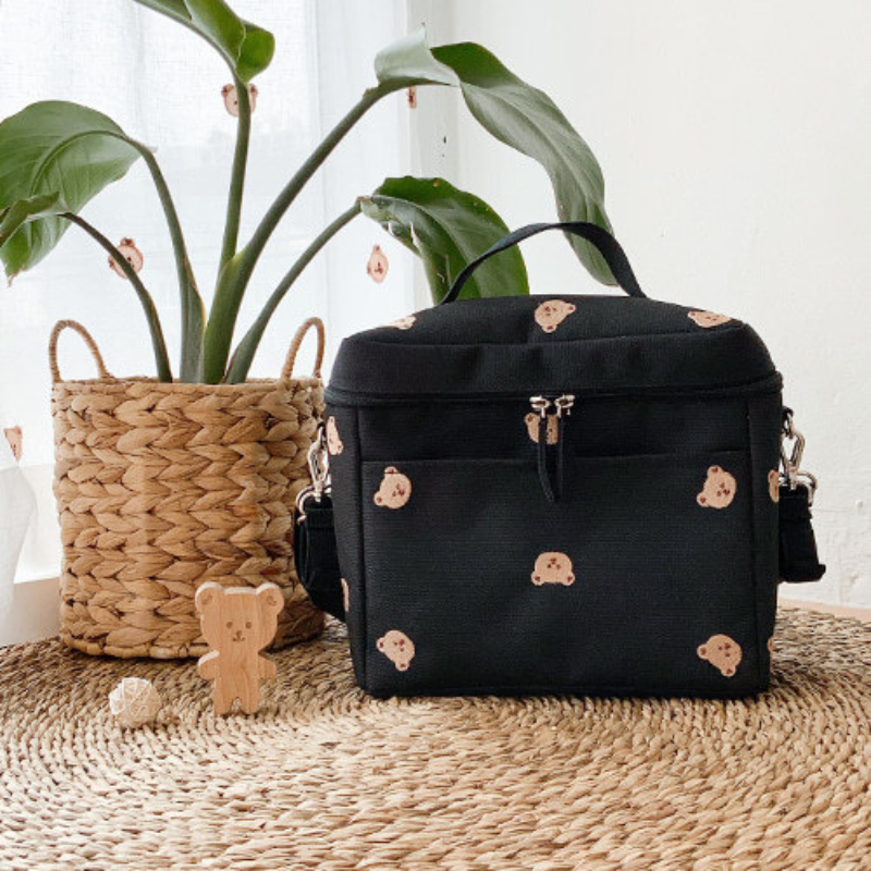 Bear Embroidery Baby Stroller  - Food Storage In Cooler 评论和价格