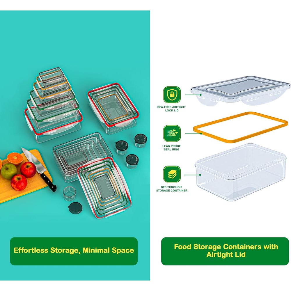 70 Pcs Large Food Storage Cont - Food Storage Plastic Boxes 评论和价格
