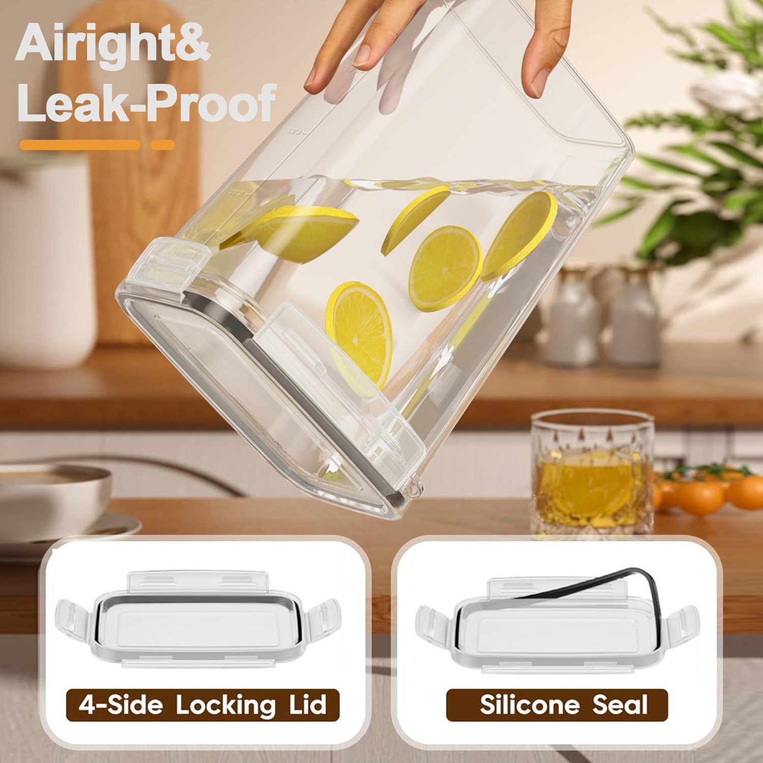 3/6Pcs  Airtight Food Storage  - Airtight Cereal Jar 评论和价格