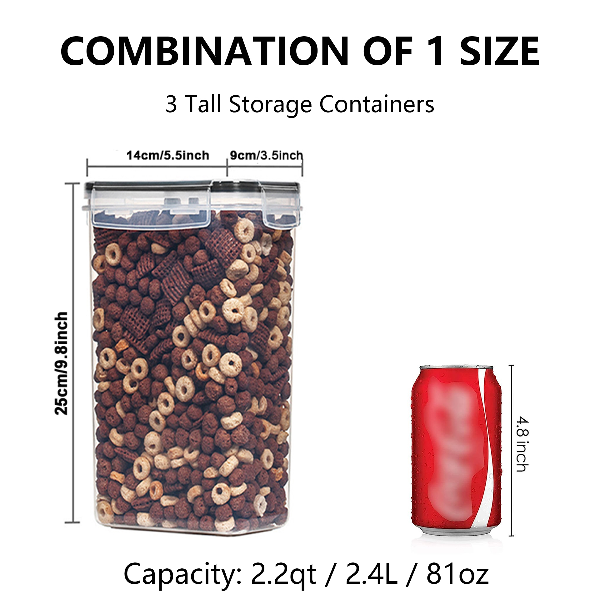 3/6Pcs  Airtight Food Storage  - Airtight Cereal Jar 评论和价格