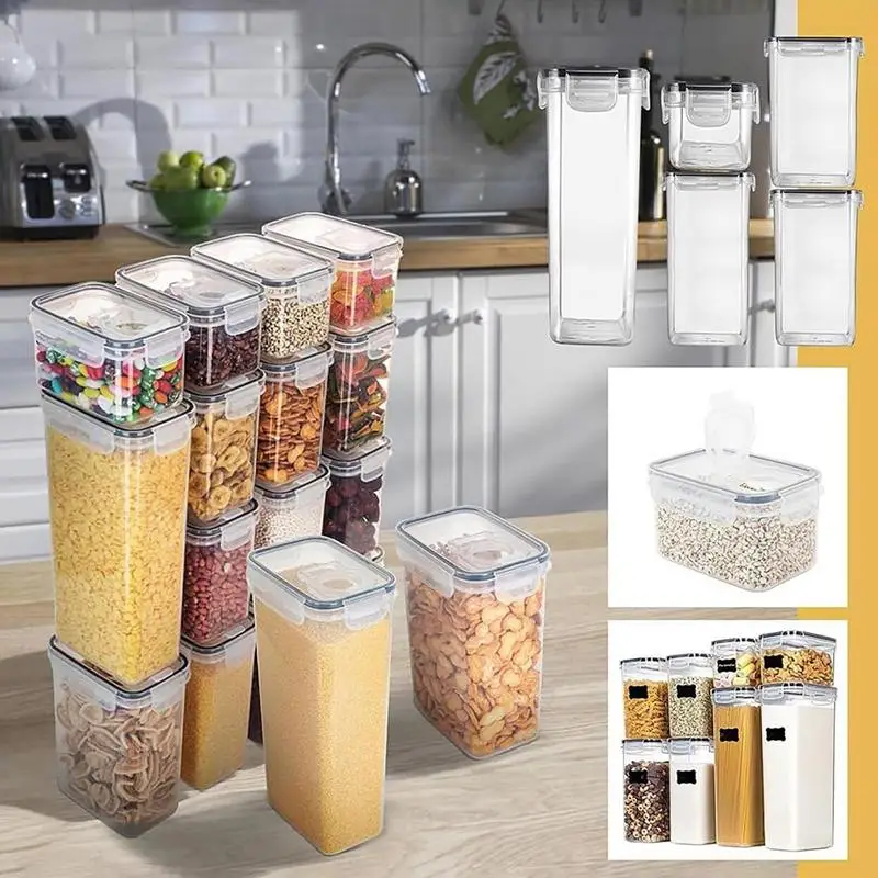 Sealed Plastic Food Storage Bo - Airtight Cereal Jar 评论和价格