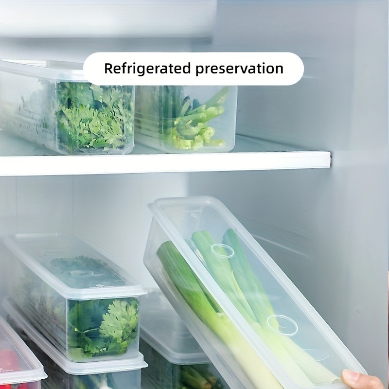 4 Pcs Long Rectangular Food St - Food Storage Plastic Boxes 评论和价格