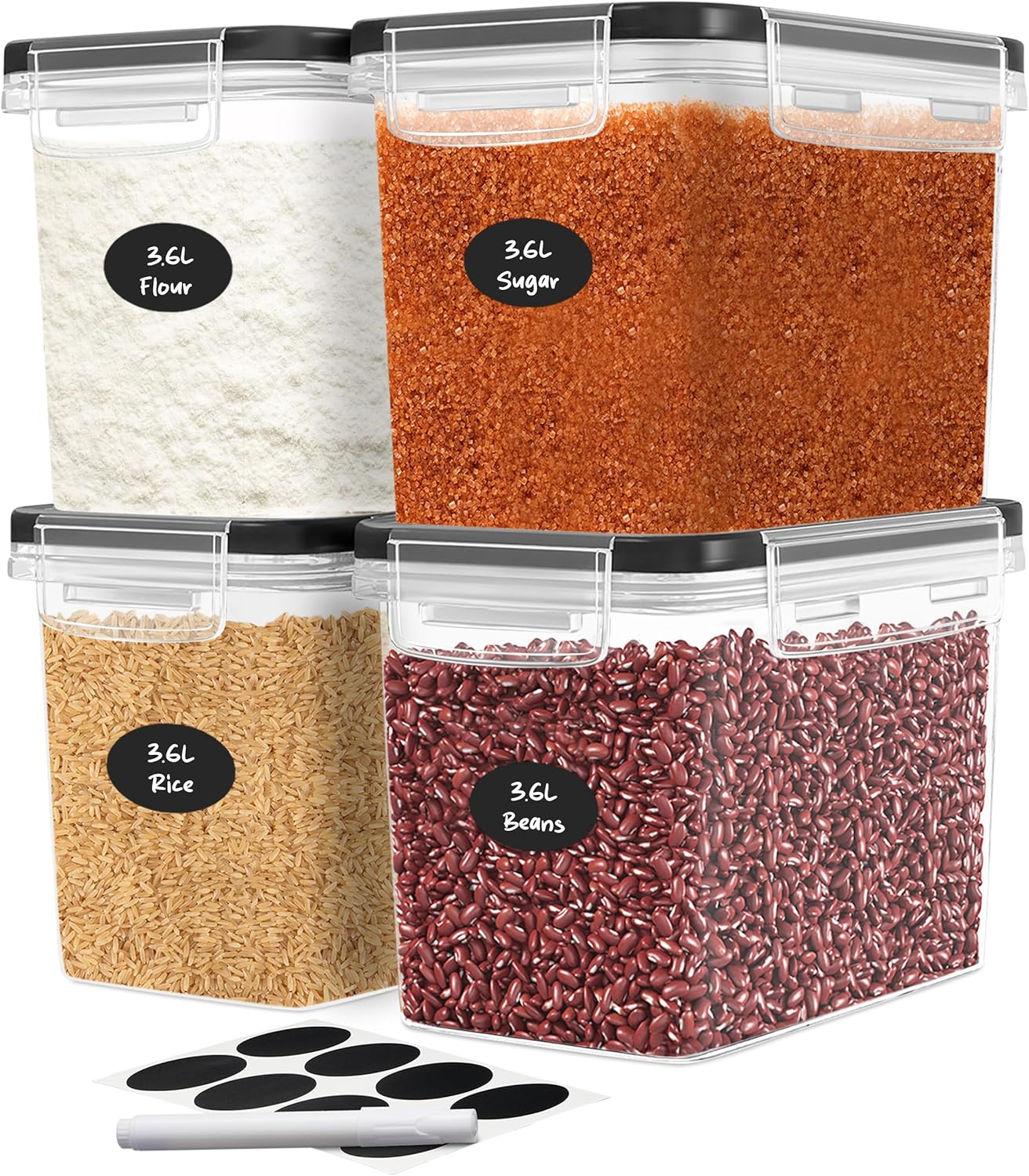 Flour Sugar Storage Containers - Food Storage Pantry 评论和价格