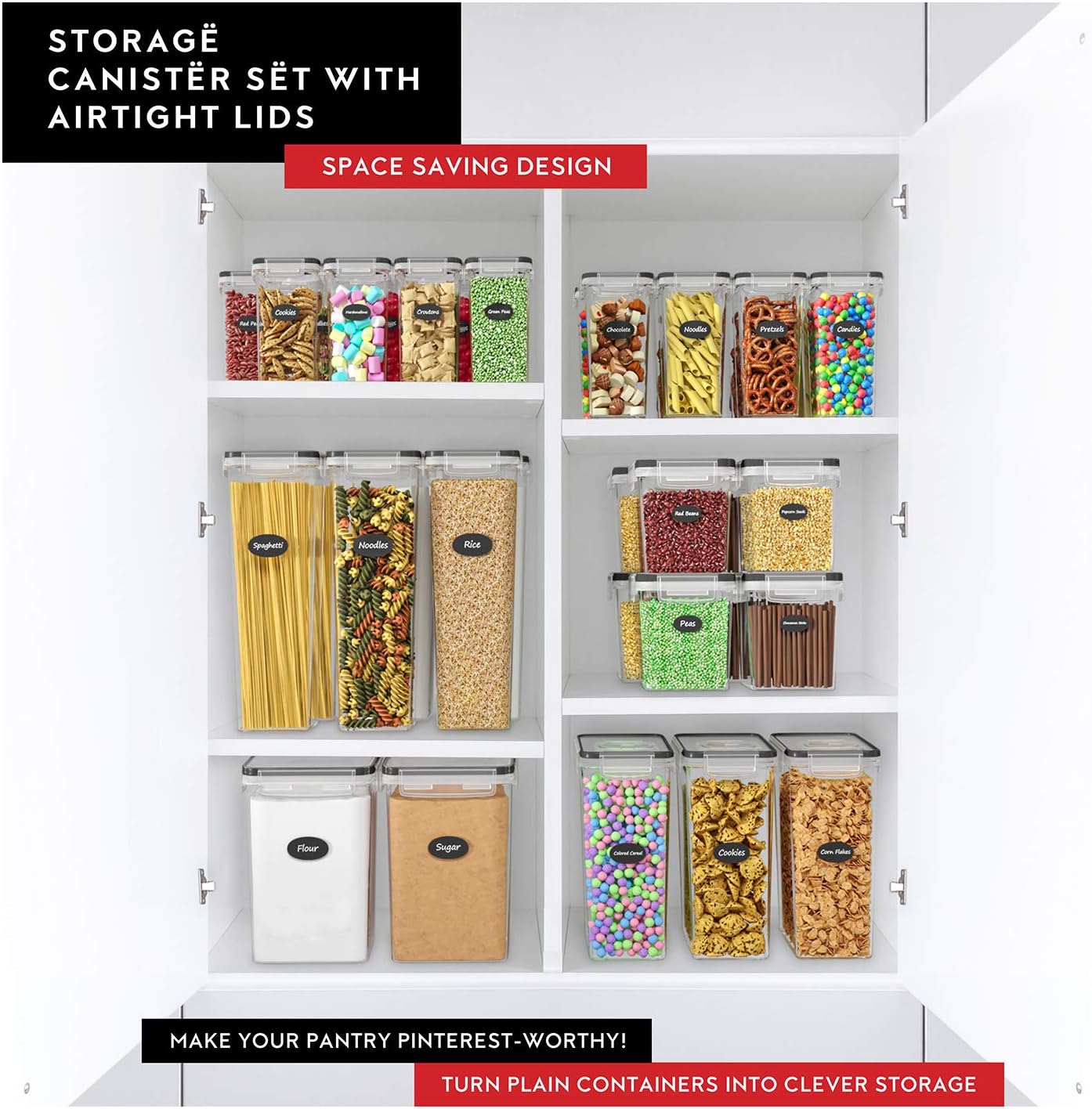 Flour Sugar Storage Containers - Food Storage Pantry 评论和价格